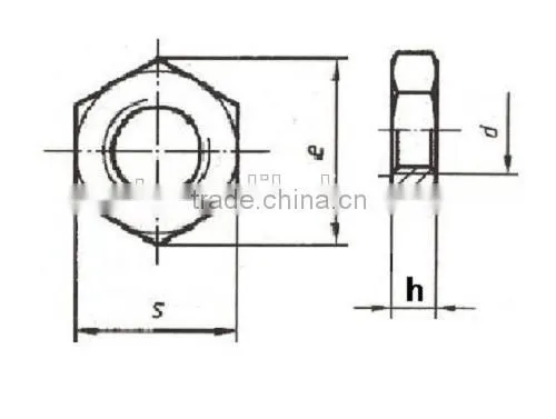05 DIN934 Low Carbon Steel Nuts 4.8,