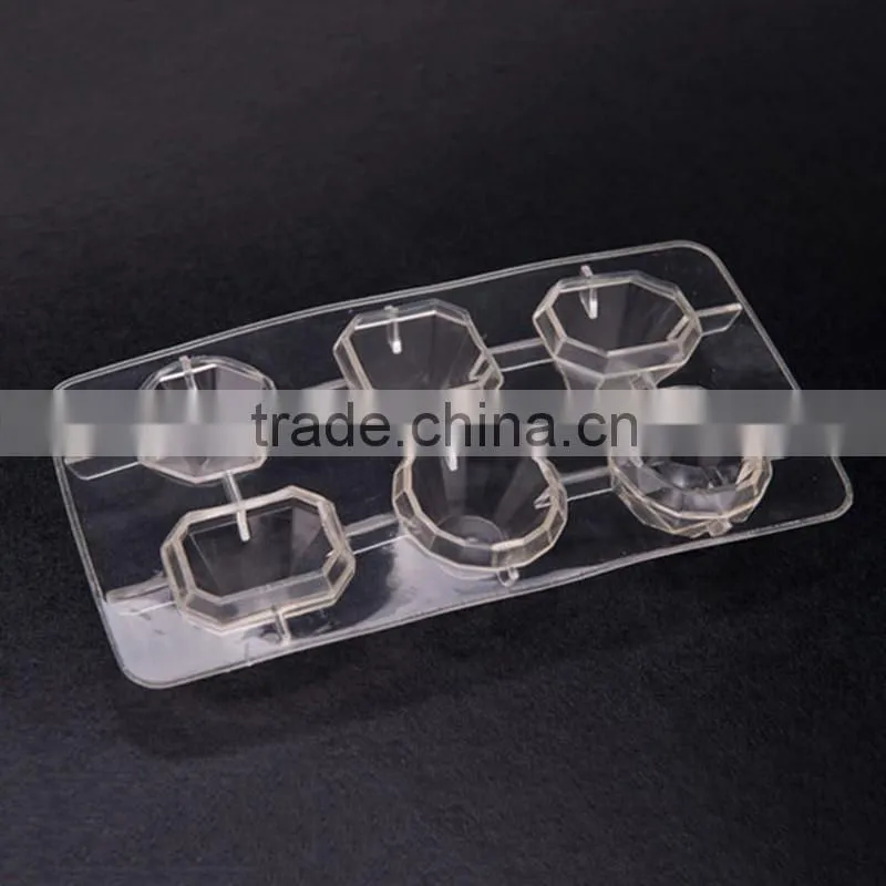 Kids DIY Crystal Diamonds Shape Ice Cream Mould Summer Silicone Ice Cream Trays Ice Cream Tools