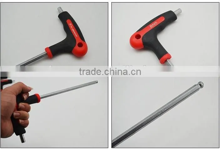 K-Master manufacture T handle ball point hex key 2-10mm screwdriver hex key