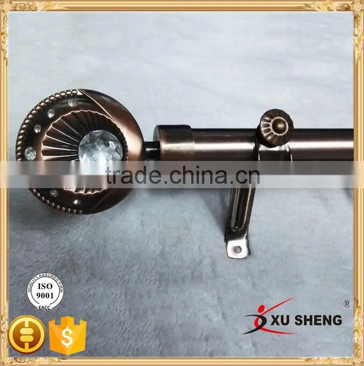 AH 541 New design 28mm curtains poles Zinc Alloy curtain rod finials