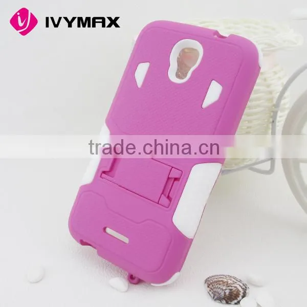 IVYMAX Wholesale PC Silicone 2 in 1 stand case for Alcatel OT5042T One Touch Astro
