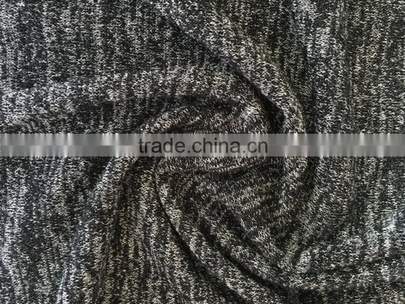Shaoxing knitting manufacturer for rayon polyester loose jersey fabric, sweater slub light thin knit fabric