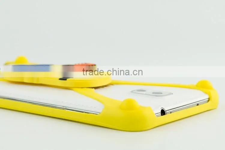 yellow cartoon characters bumper phone case,universal hot selling silicone mobile phone case 3d silicone phone case