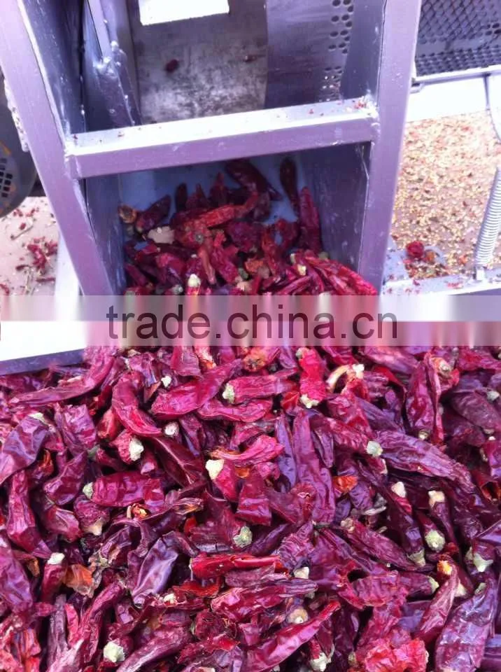 High capacity fresh/dry pepper/chili stem removing machine