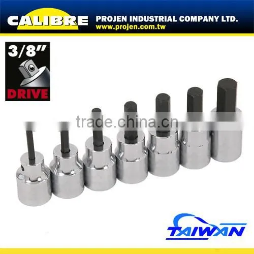 CALIBRE M8-M18 1/2"Dr 7pc Long Spline Bit Set