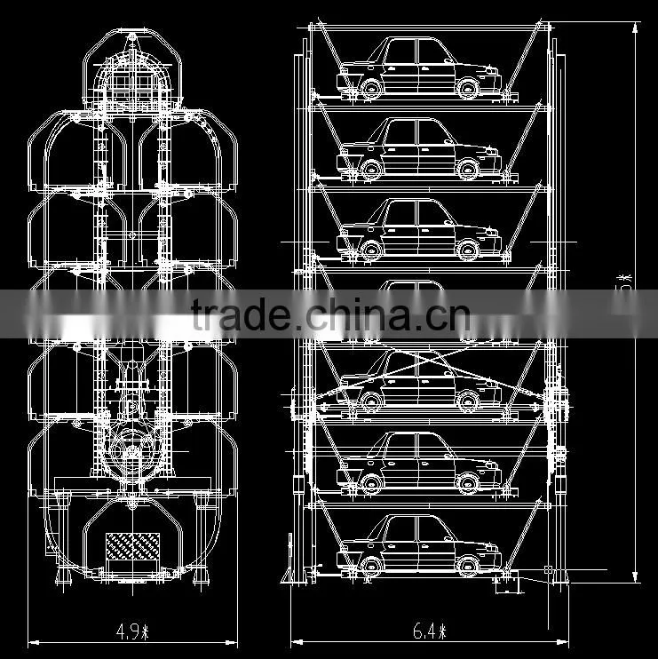 Parking Lift Type Automated Rotary parking equipment