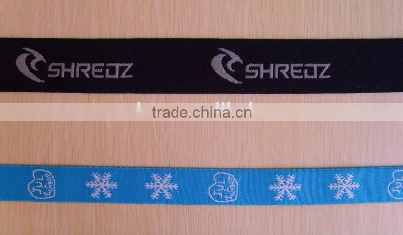2014 new design custom woven jacquard elastic band