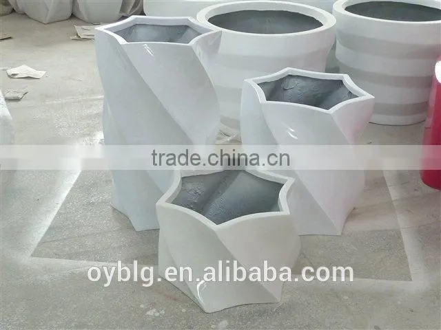 decorative fiberglass planter garden flowerpot