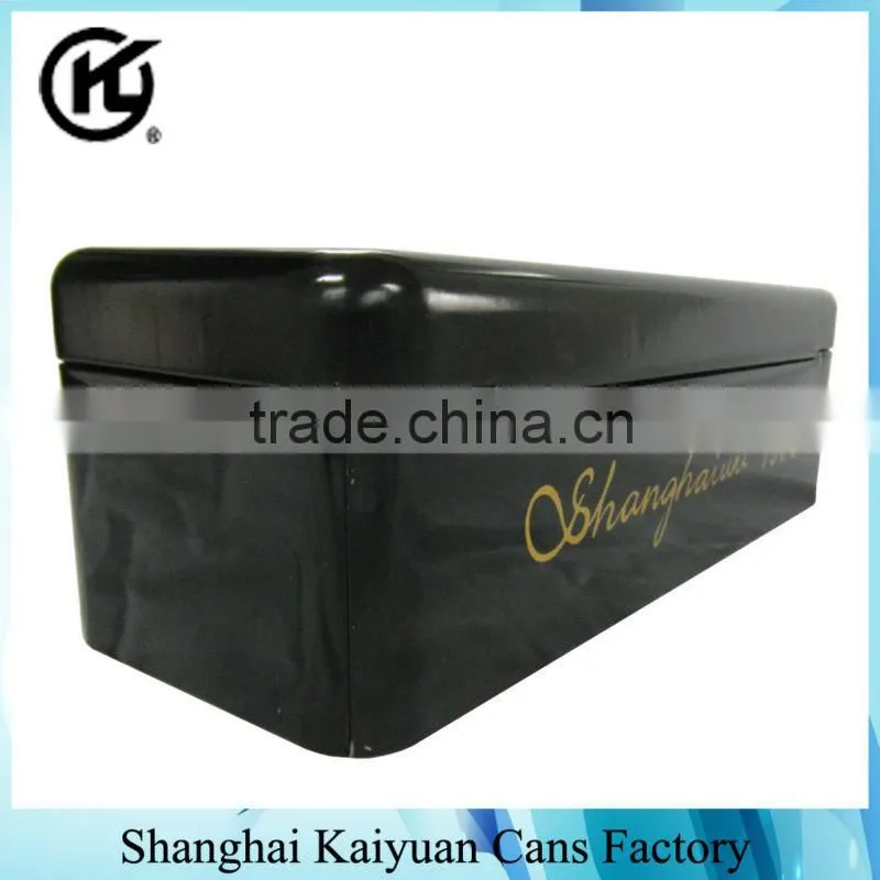 High Quality Rectangular Wine Gift Tin Can Box (various lids and printing)