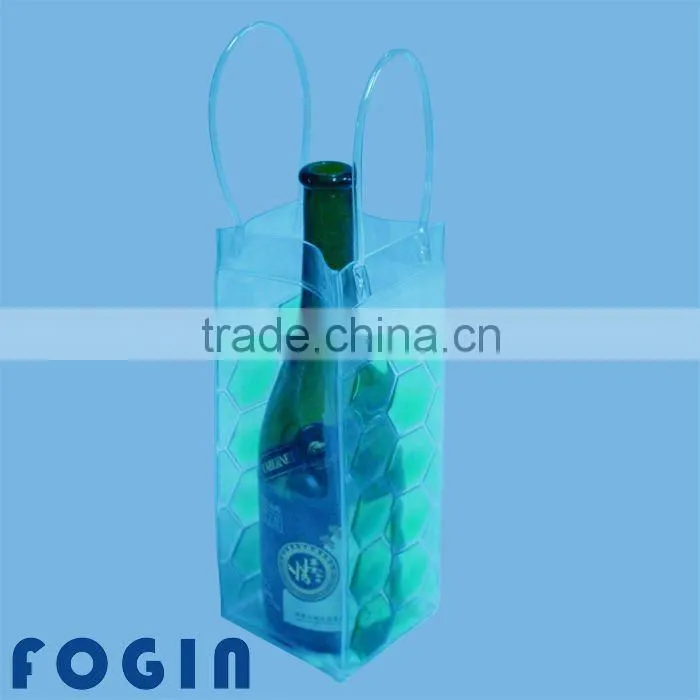Customized freez able PVC wine cooler bags