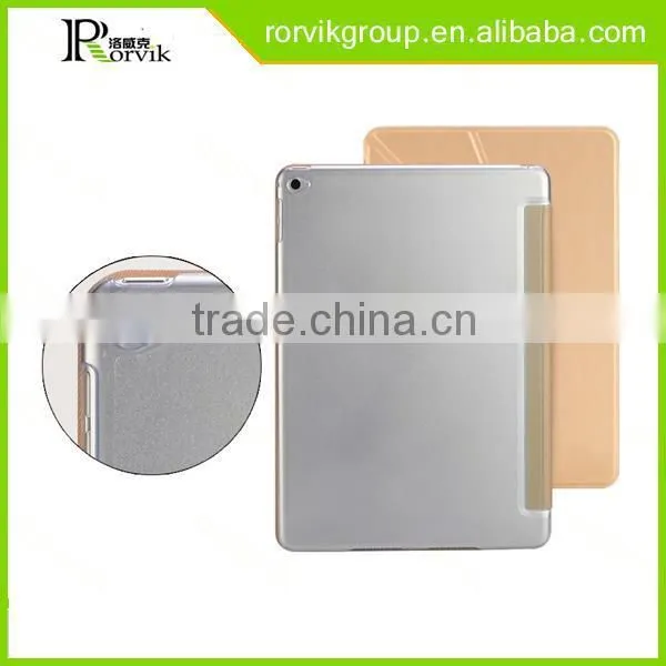 ultrathin and foldable transformers style tablet leather case for ipad 6