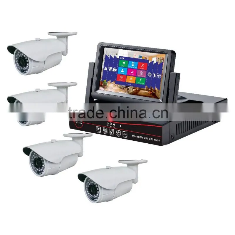 Cheap cctv ip camera kit with nvr kit 4 camera