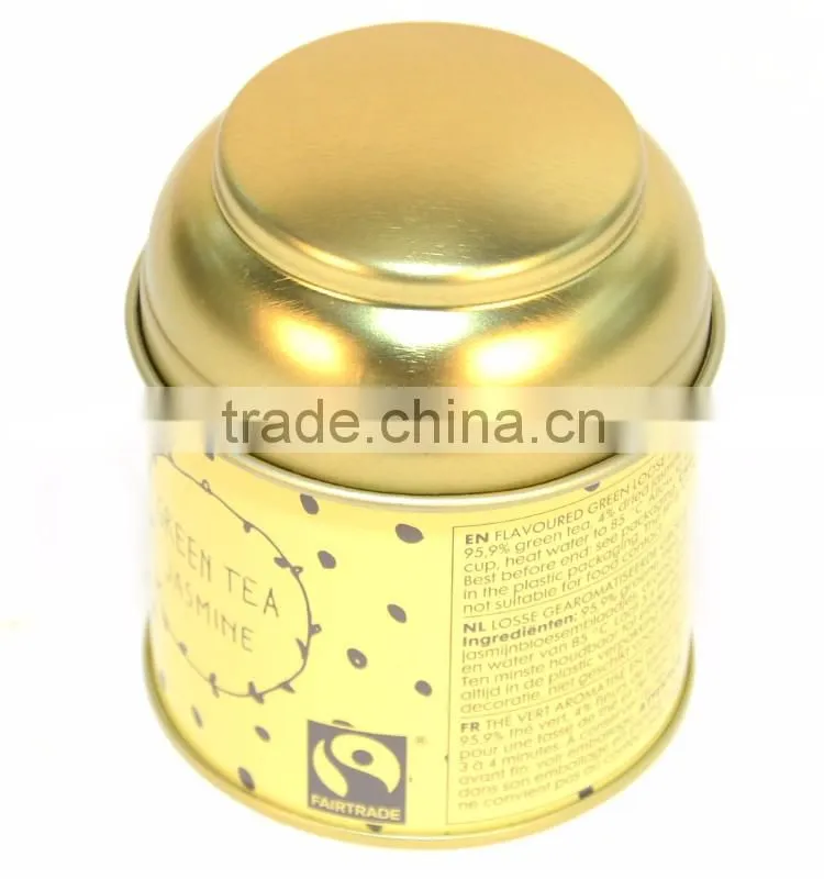 Small tea tin boxes with inner lid and special cover