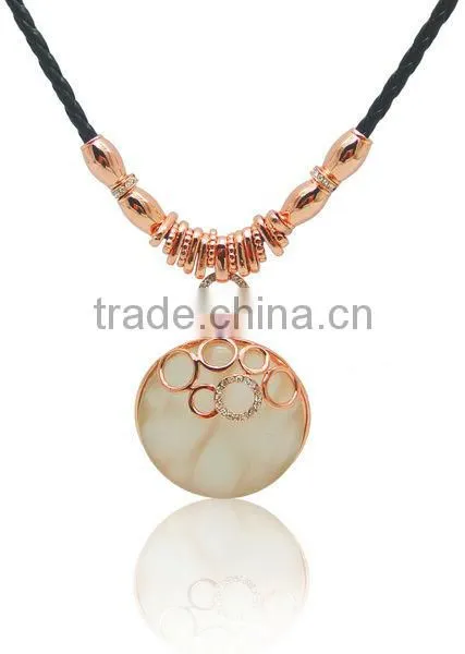 18K Gold Plating necklace & crystal Cat-eyes stone China jewelry LN021-3