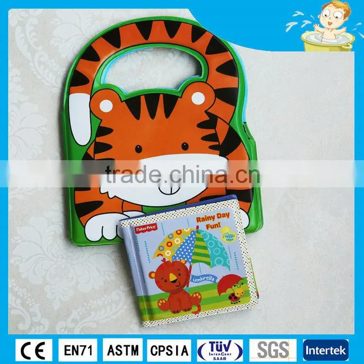 2016 fun in bath time waterproof Irregular pvc bath book, soft safe vinyl bath book, educational baby bath toys