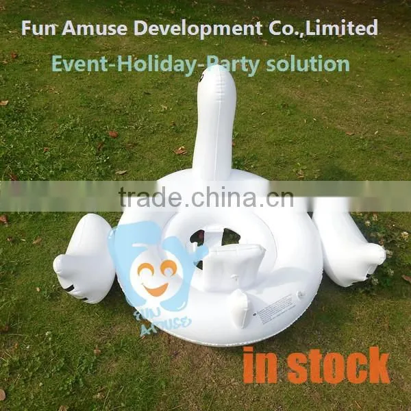 Cool and fashion swimming pool float inflatable swan for kids