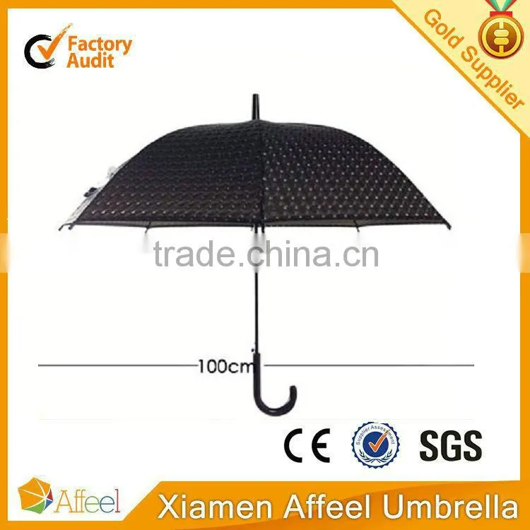 3D Transparent POE Straight Umbrella