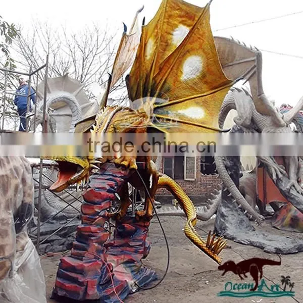 Attractive animatronic mythical dragon