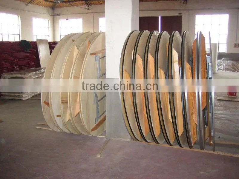 Banquet plywood round folding tables