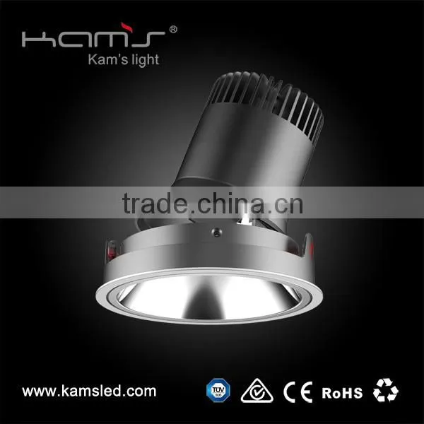 Whosale High power 30W Dimmable COB LED Downlight for hotel