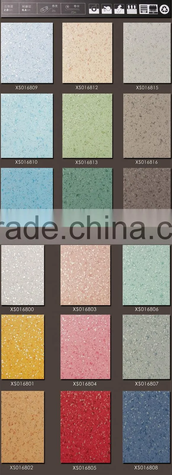 Vinyl Flooring Prices for PVC Material and with different speckles Surface Treatment Floor