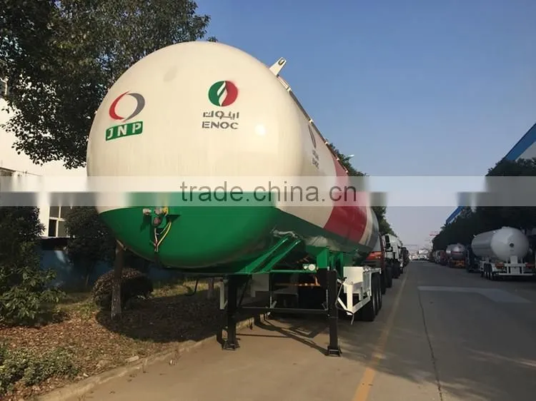 Quality 100% guaranteed high performance 58.5m3 25ton tri-axle lpg tank trailer