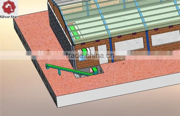 poultry farm use steel structure for battery broiler chicken coop