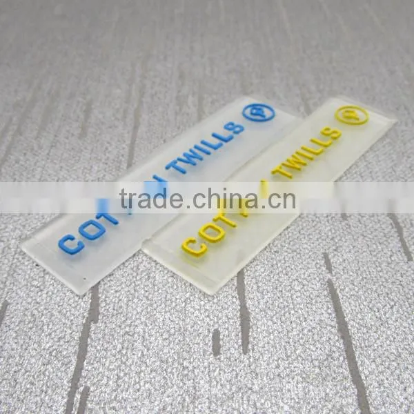 Long Half Rubber Labels Transparent