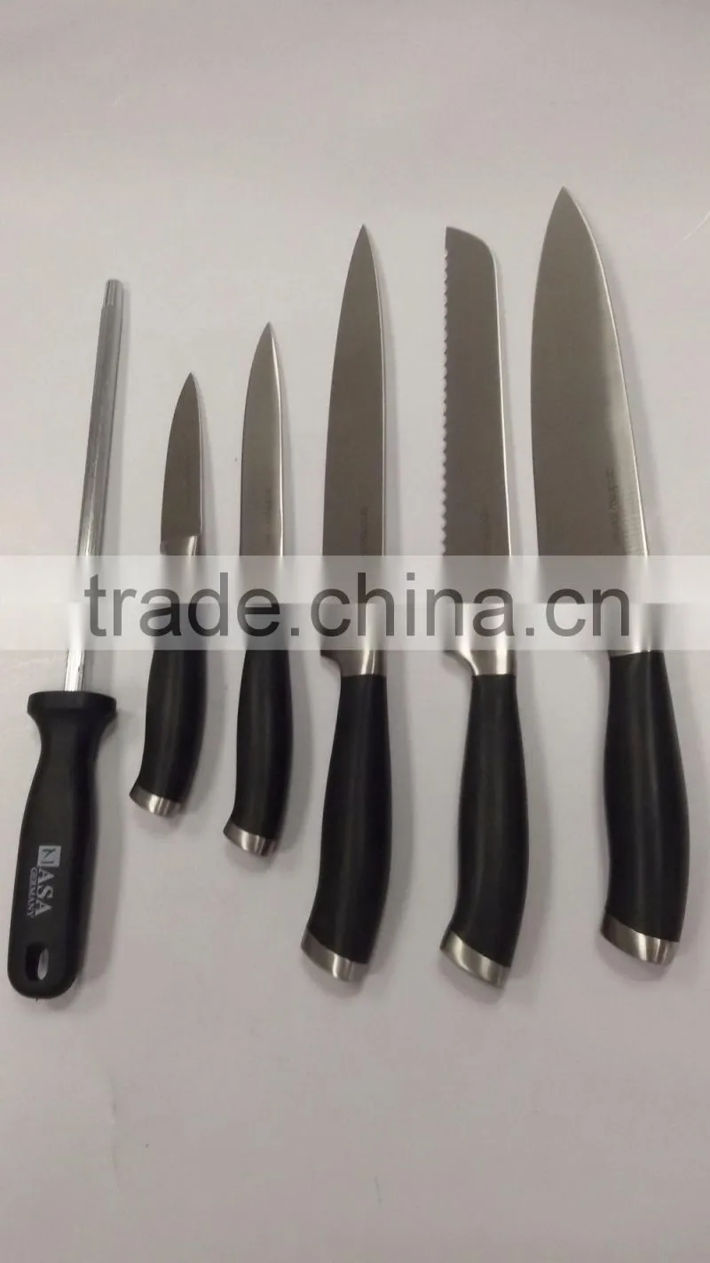 kitchen knife set of high-grade steel cutter knife head handle gift set six piece acrylic knife