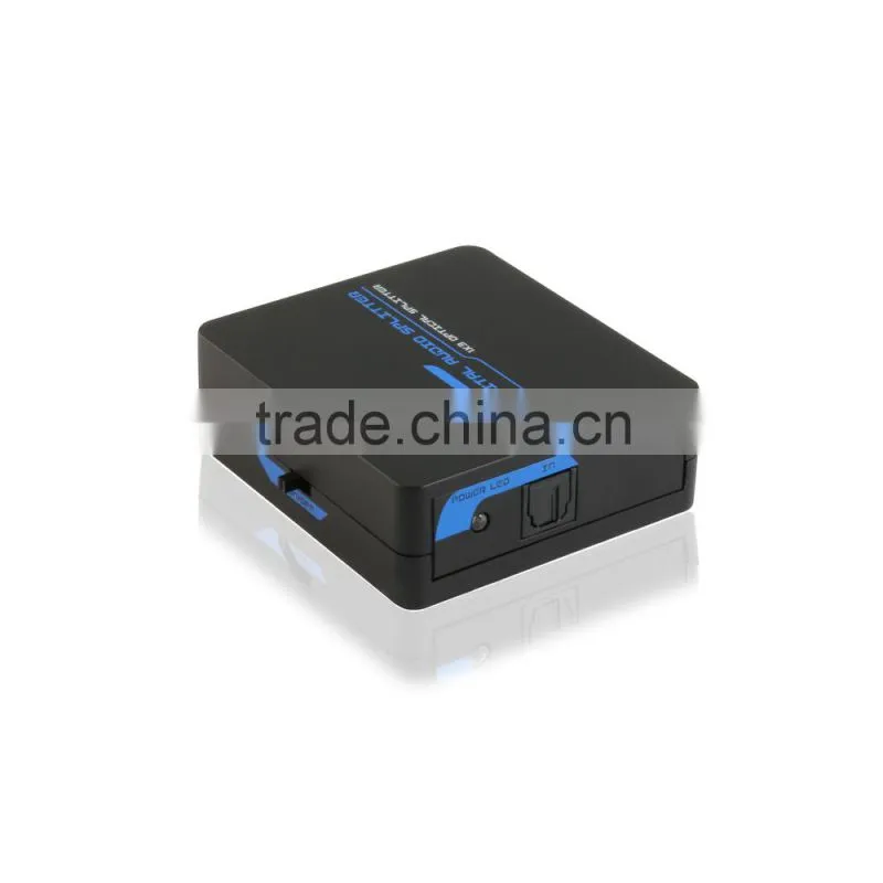 China New Lowest SPDIF Toslink Digital Optical Audio Splitter 1 in 3 out With Factory Price