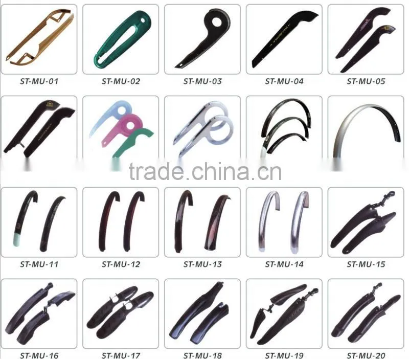 hot sale high quality wholesale price black plastic bicycle mudguards bicycle parts