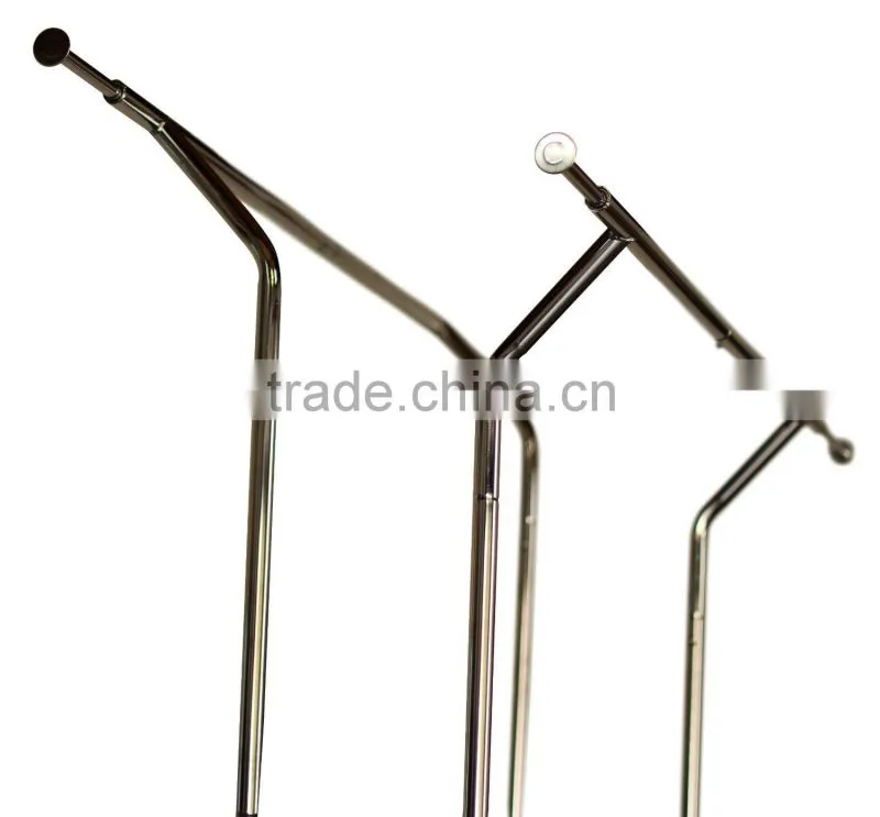 DecoBros Supreme Commercial Grade Double Rail Garment Rolling Rack, Chrome Finish