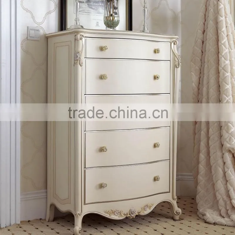 European classical Antique cheap bedroom beds set Bed Bedside table Wardrobe Dressing table Commode