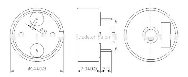 FBPT1340 12v piezo buzzer magnetic buzzer buzzer with pin (FBELE)
