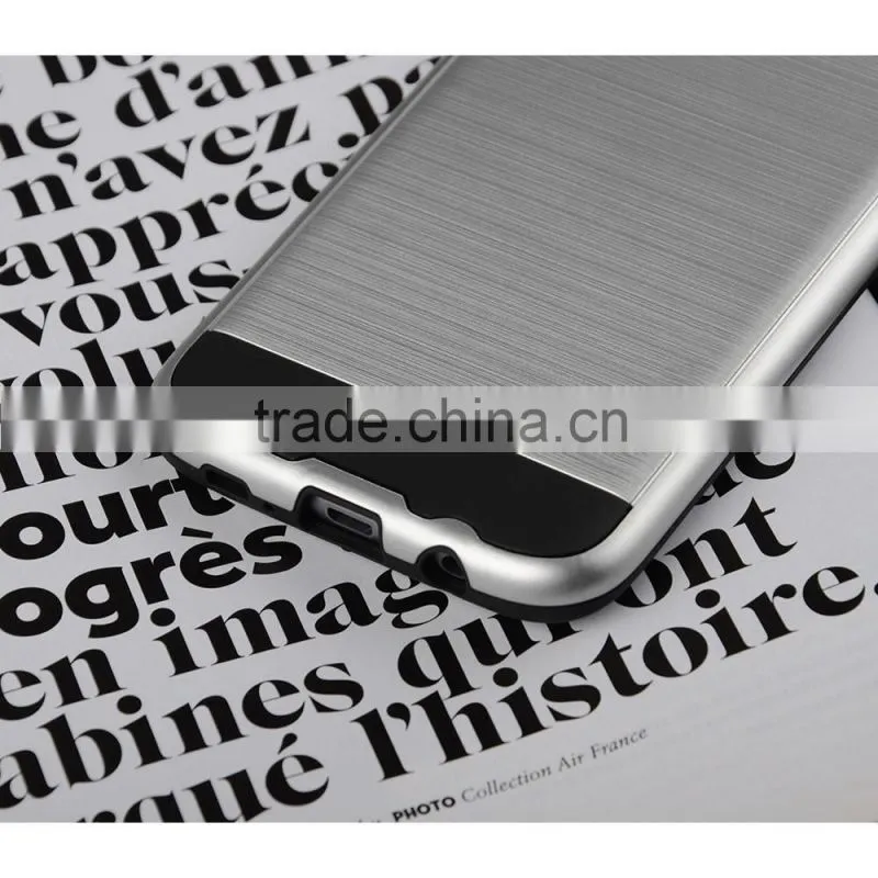 C&T Heavy Duty Brushed Metal Texture Hybrid Dual Layer Slim Protector Case Cover for Samsung Galaxy S7