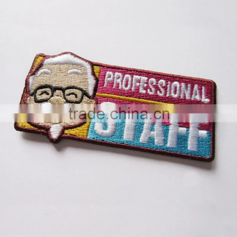 In-house Produced Embroidery Textile Badges, Machine Embroidery Designs Badges Produced in China