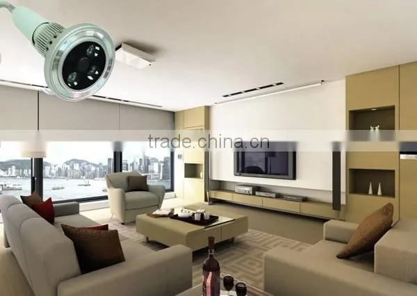 WIFI 720p HD Hidden Wireless Camera H.264 DVR Light Bulb Night Vision Camera