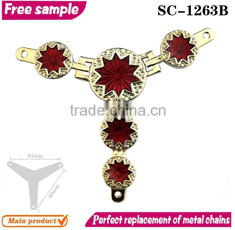 Woman sandals chain PVC acrylic style shoe accessories