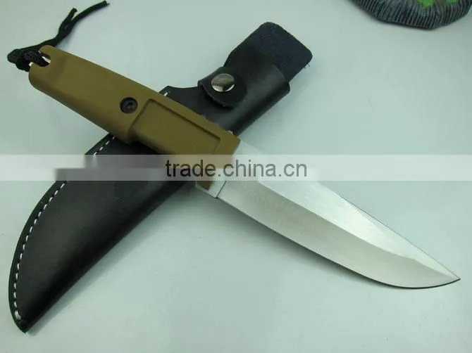 OEM rubber handle fixed blade hunting knife