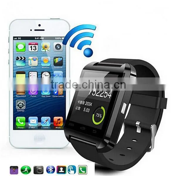 U8 Bluetooth Smart Watch Phone 3G Wifi for Samsung for iPhone for HTC Android IOS Black