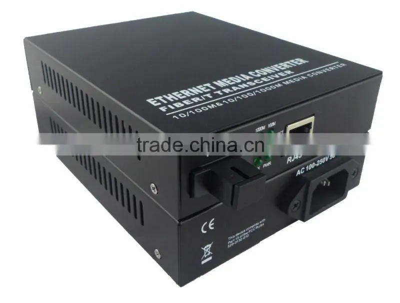 Fast transmission rate fiber optic transceiver 1000m Ethernet RJ45 fiber optic media converter with best price