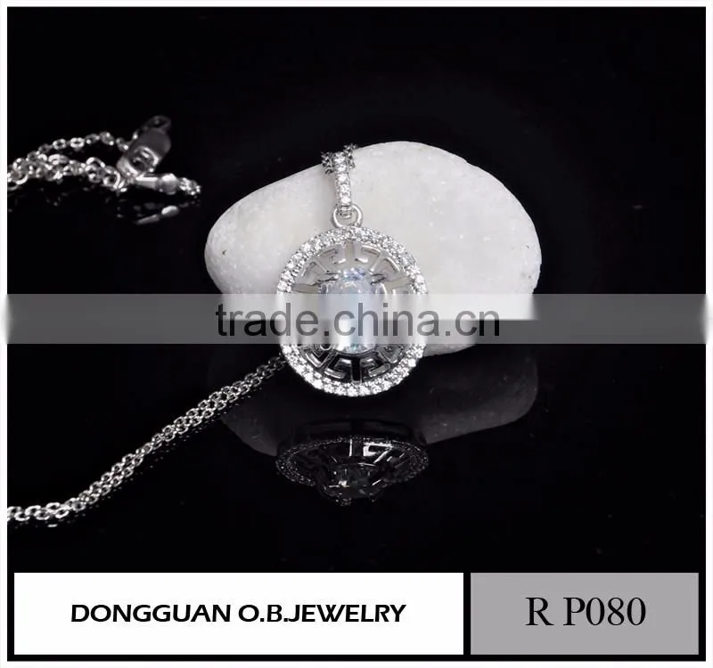 Latest wholesale costume jewelry silver pearl pendant jewellery necklace