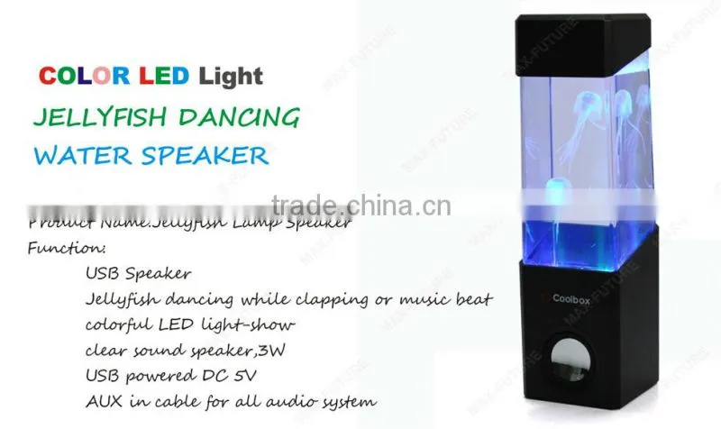 USB Input Mini Portable Speaker with Water dancing speaker,Jellyfish Lamp (F-1218J)