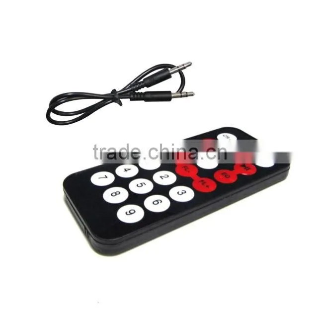 3.5mm FM Transmitter MP3 Car Kit Handsfree for iPhone 5 5S 5C iphone5 Charger Holder IR Remote Control