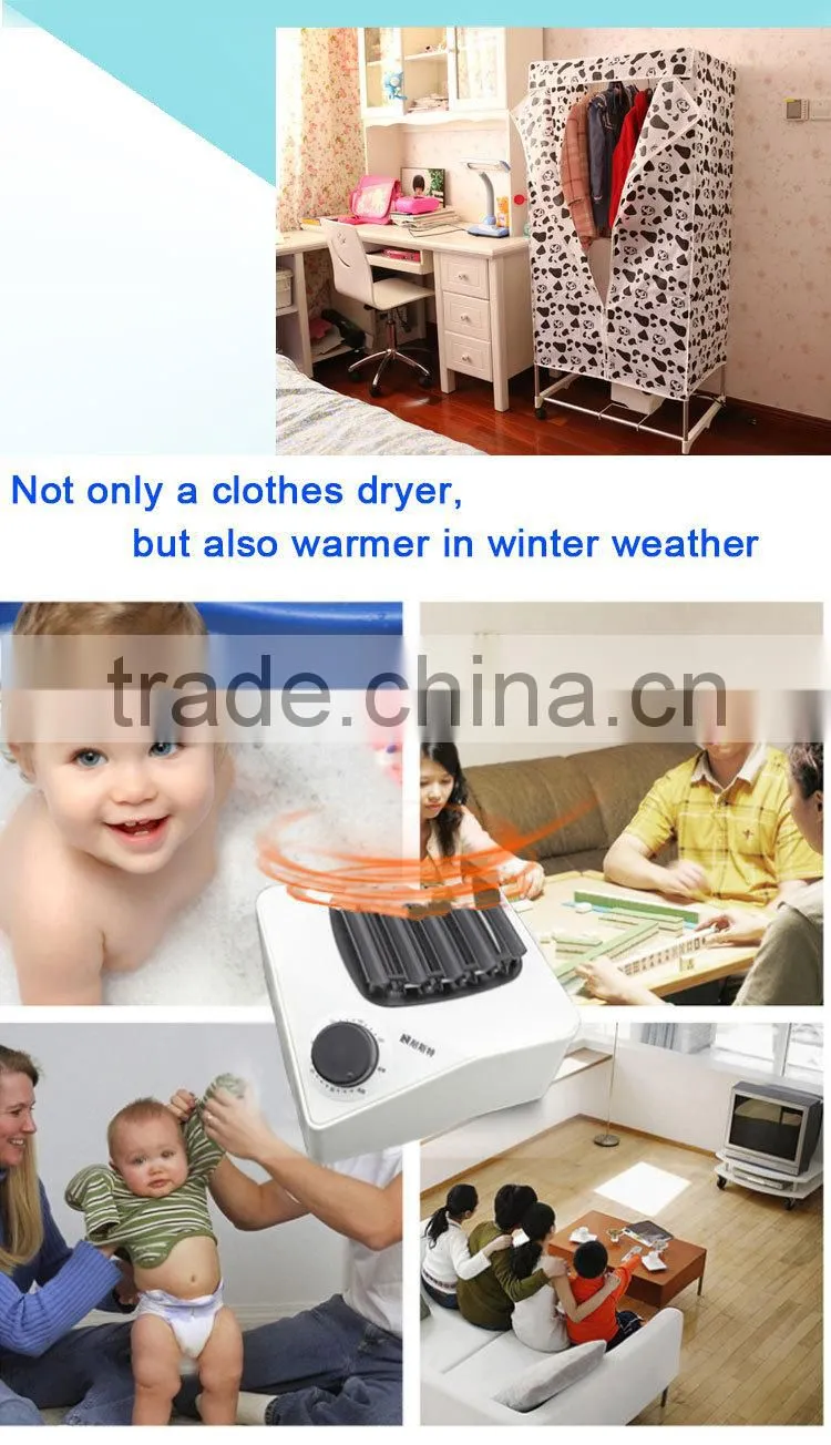 Electric heated clothes dryer