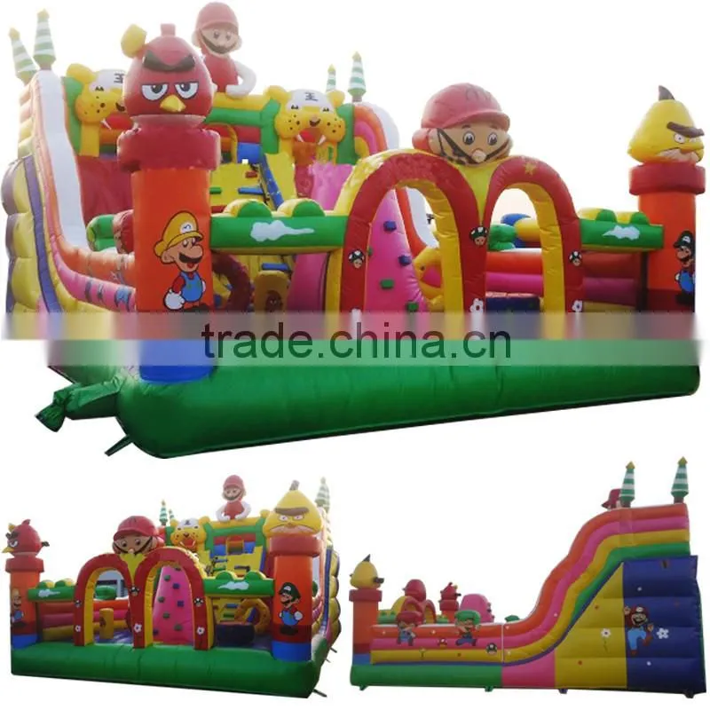 PVC Material super Mario slides bouncer