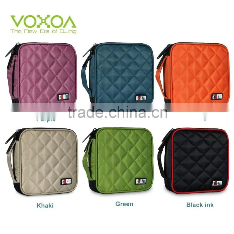 Fashion BUBM 32 Capacity 230D Space Twill PVC Fabric DVD Case CD Holder personalized cd case dvd cases