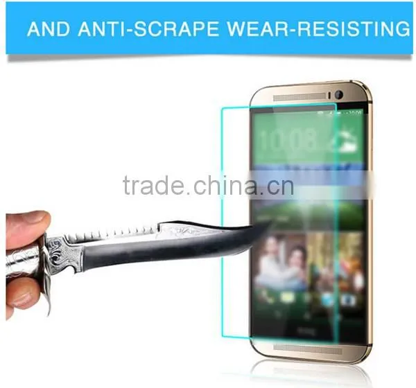 9H hardness 0.26mm privacy tempered glass screen protector for HTC one M9