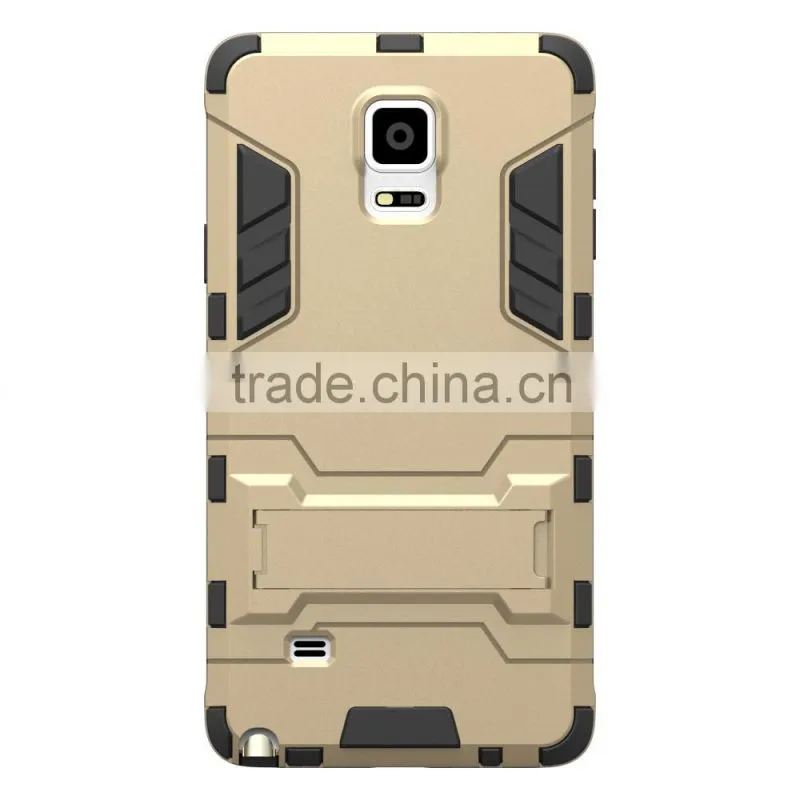 2015 hot selling 2 in 1 Kickstand Armor Case for Samsung Galaxy note 4 case . for note 4 Kickstand Armor Case