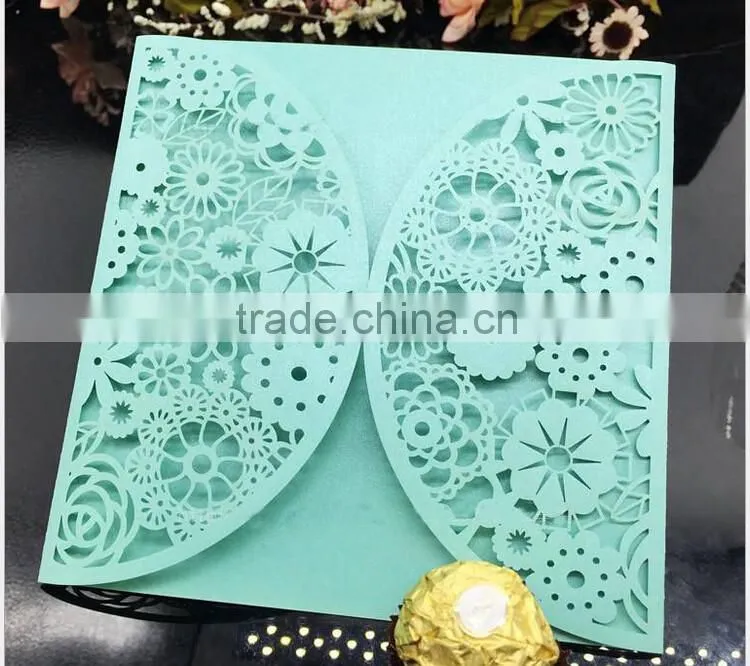 Unique inexpensive laseer cut wedding invitation cards